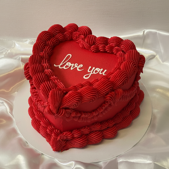 Vintage Heart Cake